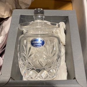 Lenox lead Crystal condiment jar